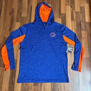 Boise State Broncos BSU Colosseum Light Weight Athletic Hoodie Quarter Zip NWT